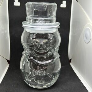 Snowman Glass Jar